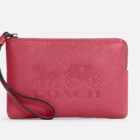 Coach Corner Zip Wristlet With Horse And Carriage - Picture 5 of 5